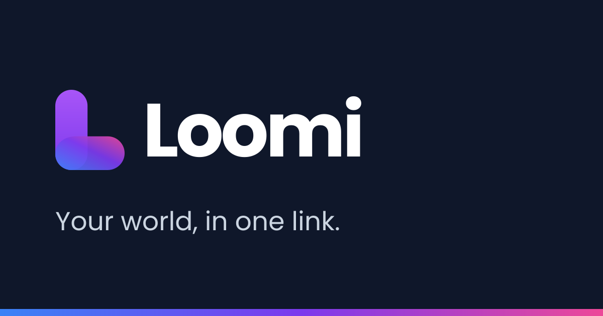 I built Loomi.bio — what if your link-in-bio could do more than just share links?
